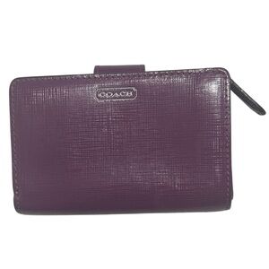 Coach Purple Wallet saffiano leather